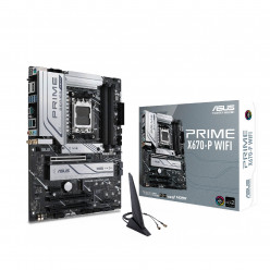 ASUS PRIME X670-P WIFI, Socket AM5, AMD X670, 15Phases, Dual 4xDDR5-7600, APU AMD graphics, HDMI, DP, 3xPCIe 4.0 X16, 6xSATA3, RAID, 3xM.2 PCIe 5.0, 1xV-M.2 (Wi-Fi), 1xPCIe X1, Realtek 7.1 HDA, 2.5GbE LAN, WiFI6/BT, 1xUSB-C Gen2x2, 3xUSB3.2 Gen2, 9xUSB3.2